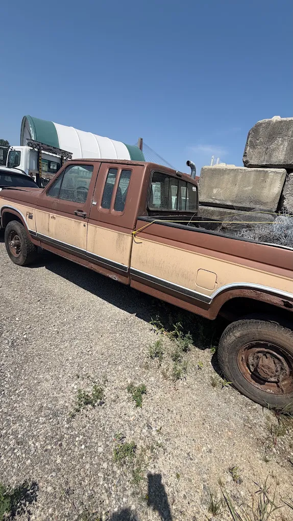 Damaged vehicle ready for removal in the Langley service area